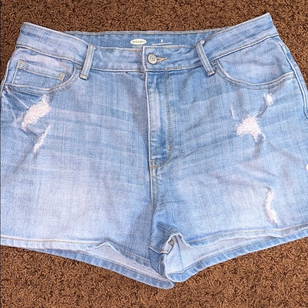Old Navy Distressed Light Wash Jean Shorts